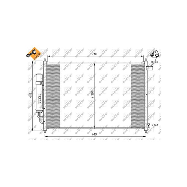 Kondensor, klimatanläggning Nrf 35866 NRF