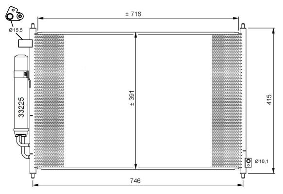 Kondensor, klimatanläggning Nrf 35867 NRF