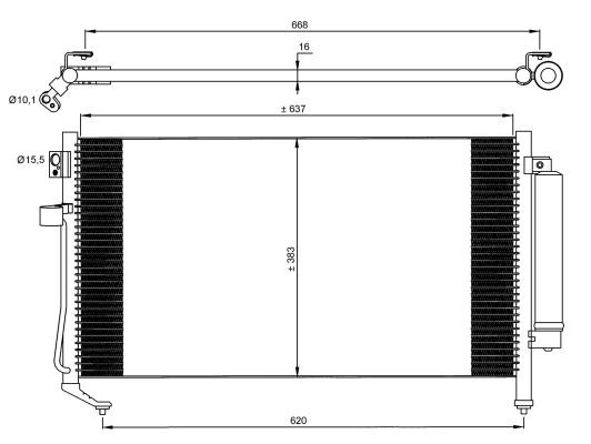 Kondensor, klimatanläggning Nrf 35869 NRF