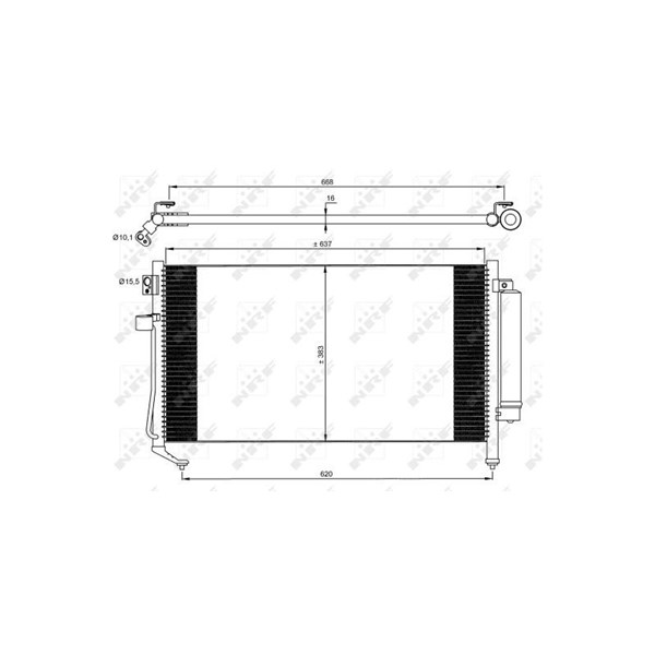 Kondensor, klimatanläggning Nrf 35869 NRF