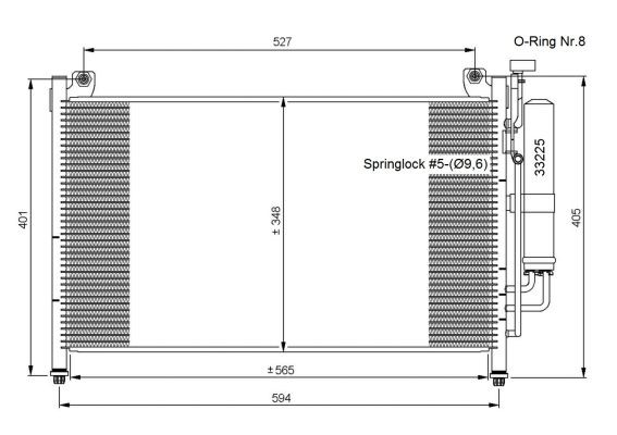 Kondensor, klimatanläggning Nrf 35870 NRF