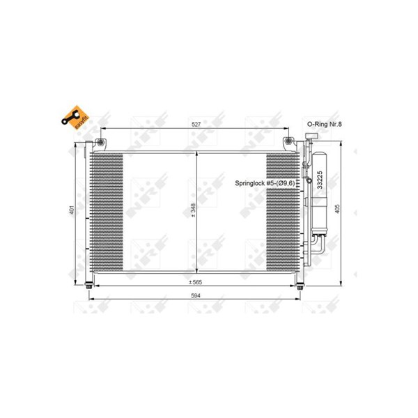 Kondensor, klimatanläggning Nrf 35870 NRF