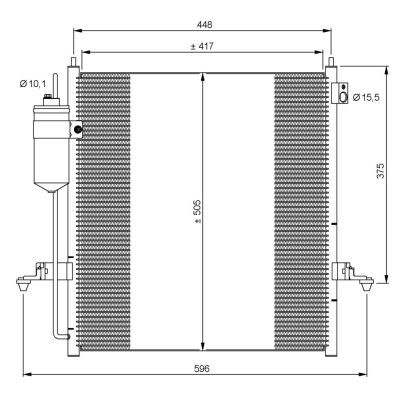 Kondensor, klimatanläggning Nrf 35871 NRF