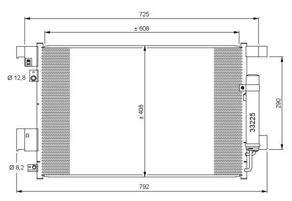 Kondensor, klimatanläggning Nrf 35872 NRF