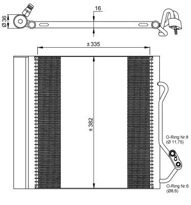 Kondensor, klimatanläggning Nrf 35874 NRF