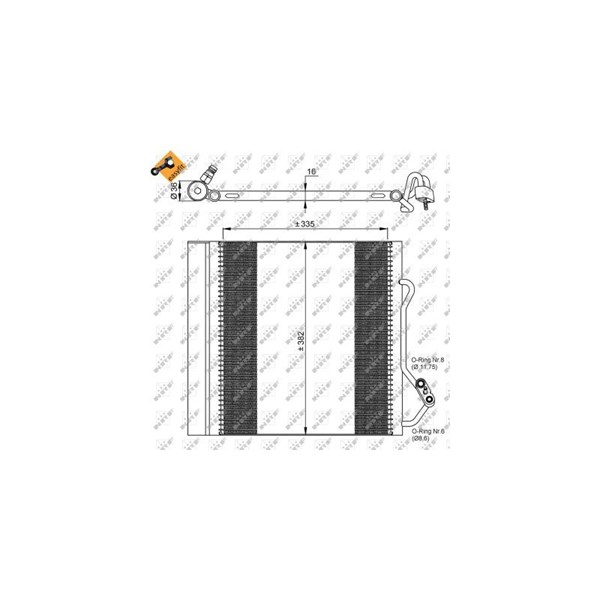 Kondensor, klimatanläggning Nrf 35874 NRF