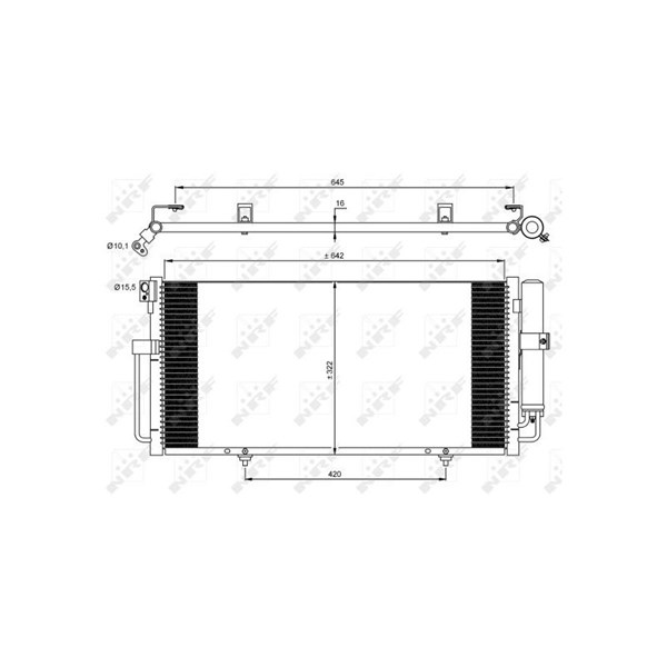 Kondensor, klimatanläggning Nrf 35875 NRF