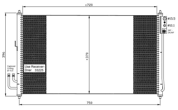 Kondensor, klimatanläggning Nrf 35878 NRF
