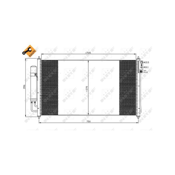 Kondensor, klimatanläggning Nrf 35878 NRF