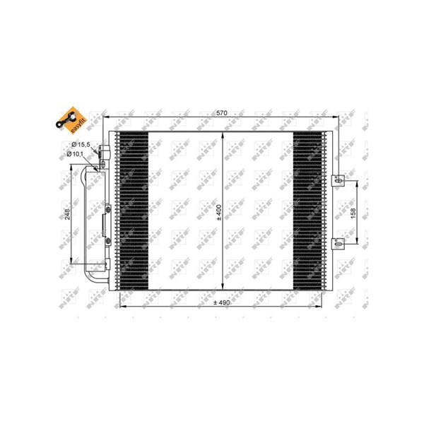 Kondensor, klimatanläggning Nrf 35879 NRF
