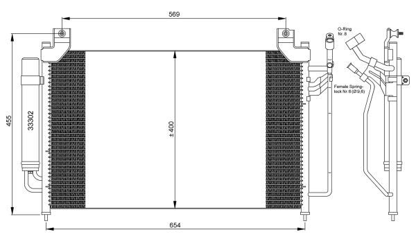 Kondensor, klimatanläggning Nrf 35881 NRF