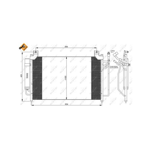 Kondensor, klimatanläggning Nrf 35881 NRF