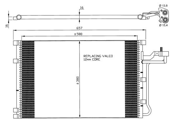 Kondensor, klimatanläggning Nrf 35882 NRF