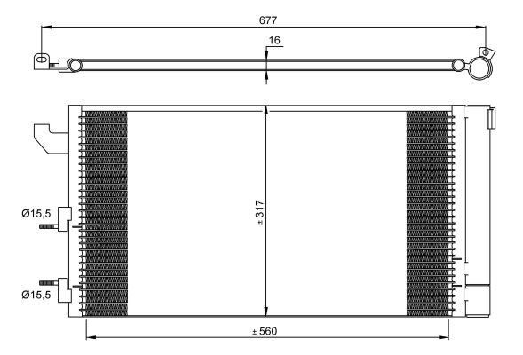 Kondensor, klimatanläggning Nrf 35883 NRF