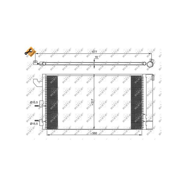 Kondensor, klimatanläggning Nrf 35883 NRF