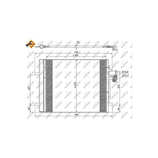 Kondensor, klimatanläggning Nrf 35884 NRF