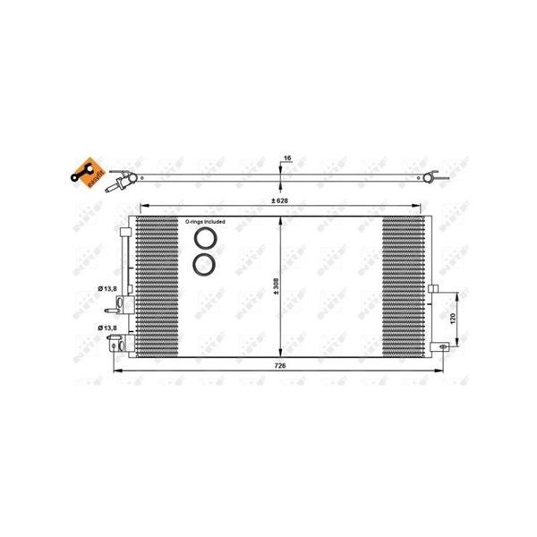 Kondensor, klimatanläggning Nrf 35885 NRF