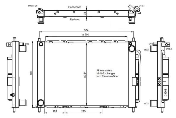 Kondensor, klimatanläggning Nrf 35886 NRF
