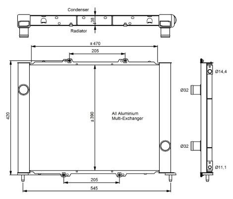 Kondensor, klimatanläggning Nrf 35887 NRF