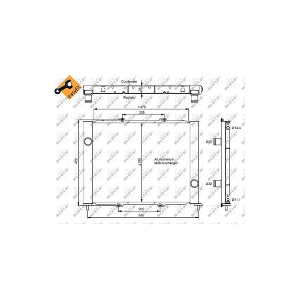 Kondensor, klimatanläggning Nrf 35887 NRF