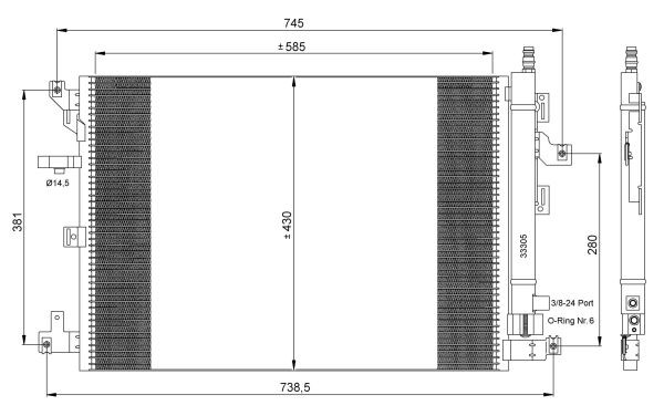 Kondensor, klimatanläggning Nrf 35889 NRF