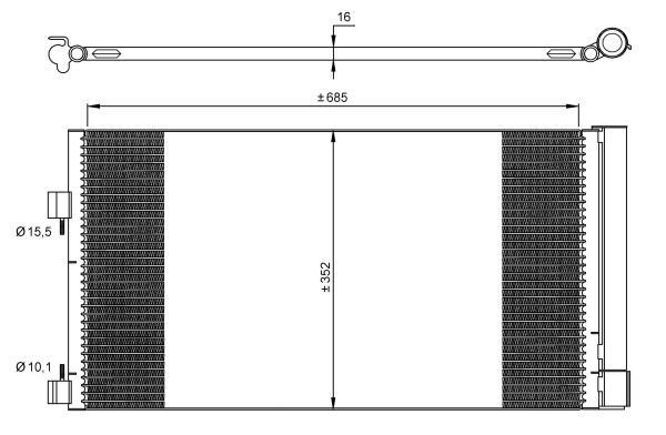 Kondensor, klimatanläggning Nrf 35890 NRF