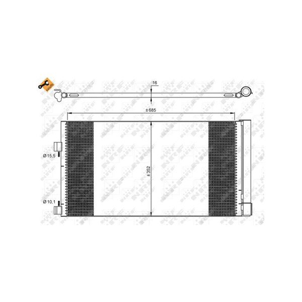 Kondensor, klimatanläggning Nrf 35890 NRF