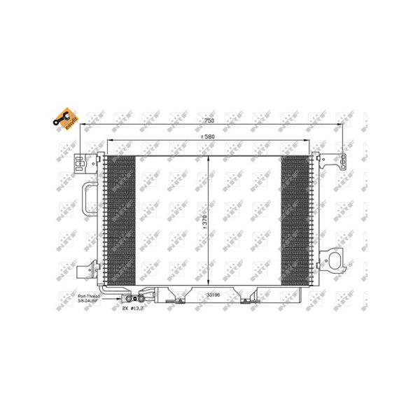 Kondensor, klimatanläggning Nrf 35893 NRF