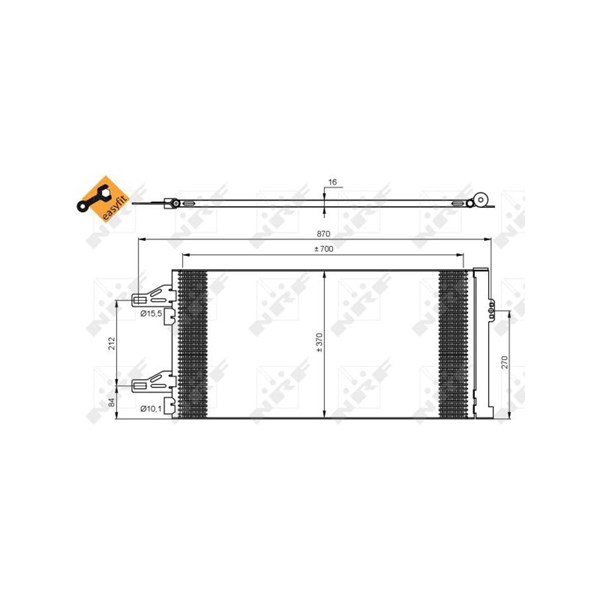 Kondensor, klimatanläggning, Fram, Bak, Upptill Nrf 35895 NRF Kondensor, klimatanläggning, Fram, Bak, Upptill Nrf 35895 NRF