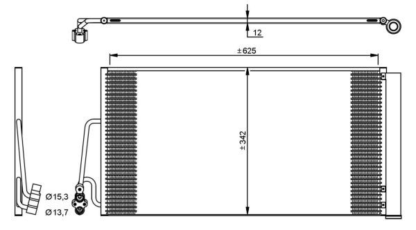 Kondensor, klimatanläggning Nrf 35898 NRF