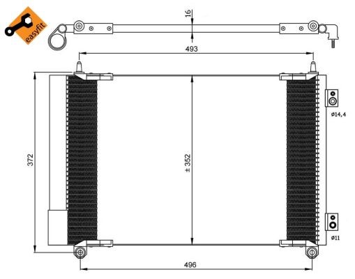 Kondensor, klimatanläggning Nrf 35899 NRF
