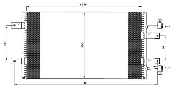 Kondensor, klimatanläggning Nrf 35900 NRF