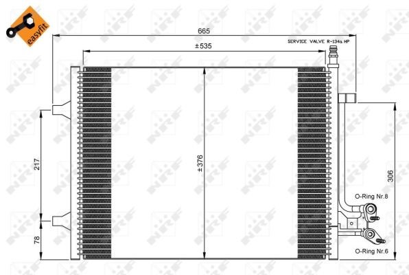 Kondensor, klimatanläggning Nrf 35904 NRF