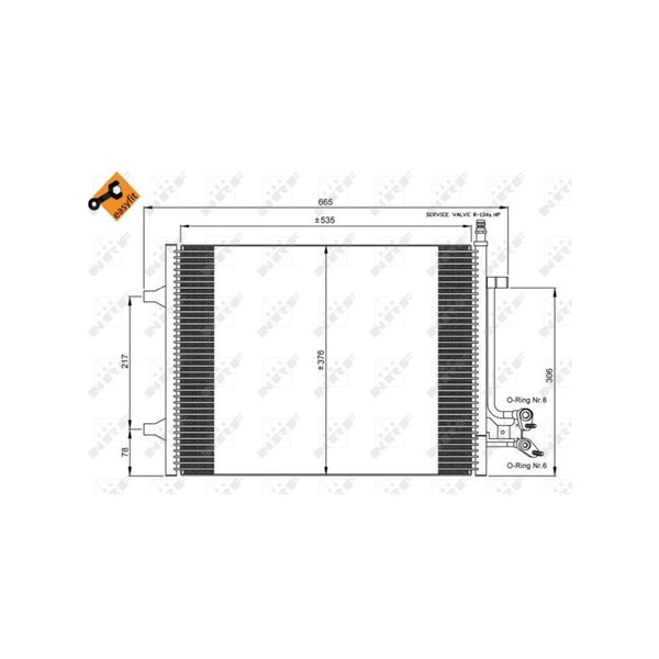 Kondensor, klimatanläggning Nrf 35904 NRF