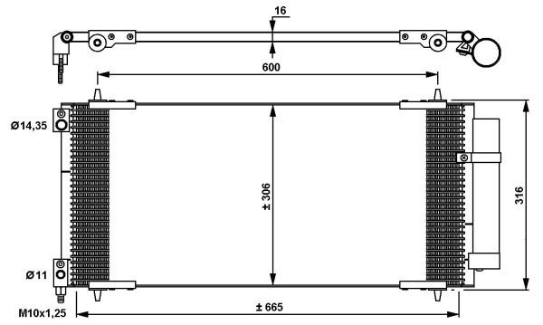 Kondensor, klimatanläggning Nrf 35905 NRF