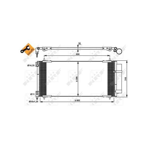 Kondensor, klimatanläggning Nrf 35905 NRF