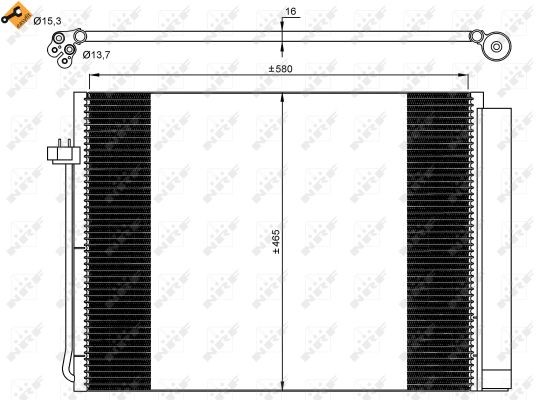 Kondensor, klimatanläggning Nrf 35906 NRF