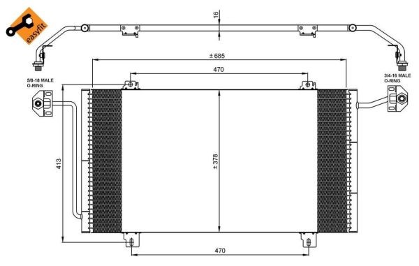 Kondensor, klimatanläggning Nrf 35908 NRF