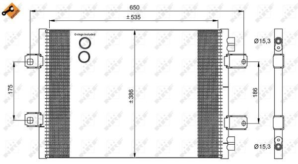 Kondensor, klimatanläggning Nrf 35909 NRF