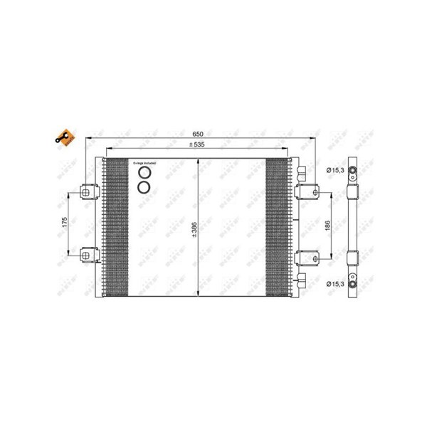 Kondensor, klimatanläggning Nrf 35909 NRF