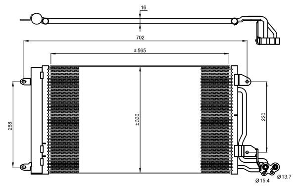 Kondensor, klimatanläggning Nrf 35910 NRF