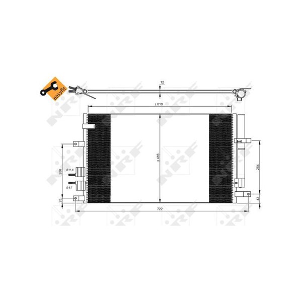 Kondensor, klimatanläggning Nrf 35911 NRF