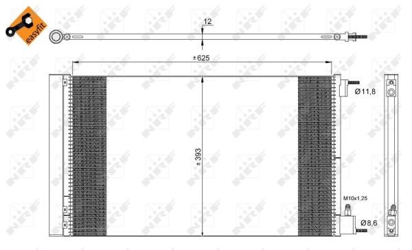 Kondensor, klimatanläggning Nrf 35912 NRF