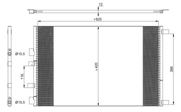 Kondensor, klimatanläggning Nrf 35913 NRF