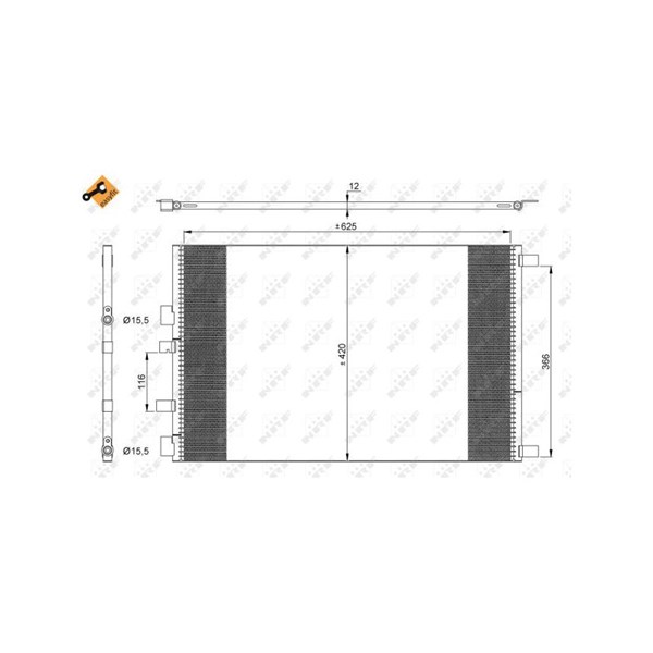 Kondensor, klimatanläggning Nrf 35913 NRF