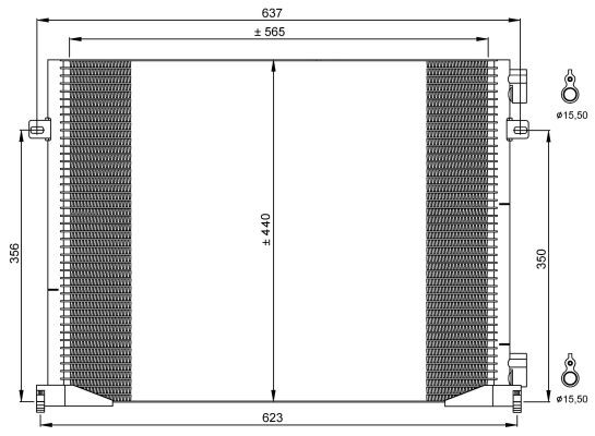 Kondensor, klimatanläggning Nrf 35914 NRF