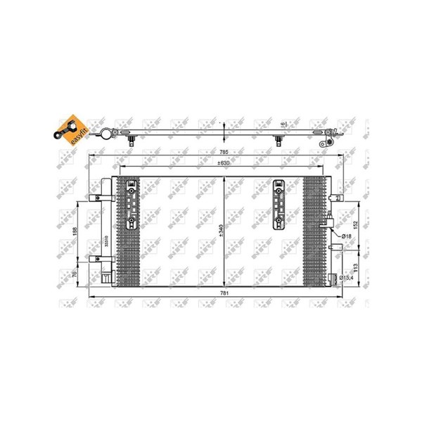 Kondensor, klimatanläggning Nrf 35916 NRF