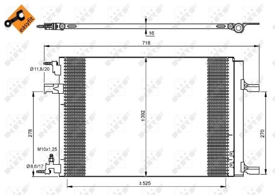 Kondensor, klimatanläggning Nrf 35918 NRF