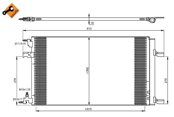 Kondensor, klimatanläggning Nrf 35919 NRF