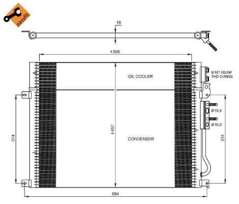 Kondensor, klimatanläggning Nrf 35920 NRF